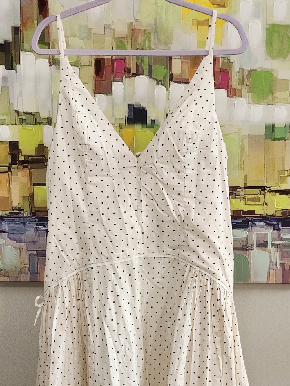 Free People Julep Polka Dot Midi Dress Vintage Combo SZ‎ L - Picture 7 of 14